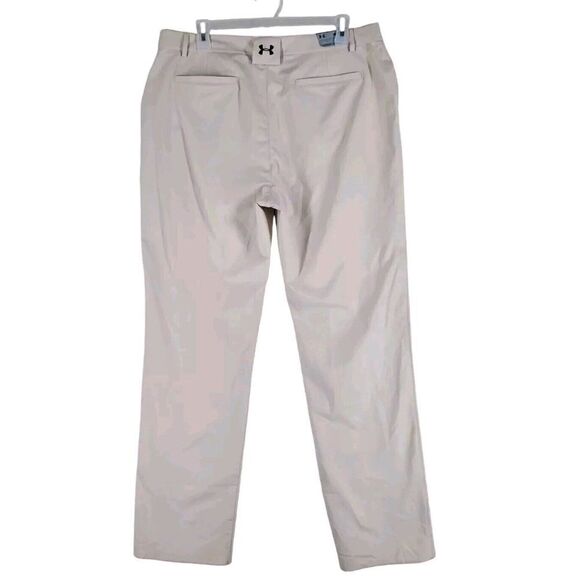 Under Armour Team Sideline Pants Chino Mens 40 Beige Khaki Loose Fit Unhemmed - Picture 13 of 13